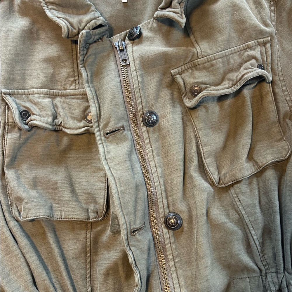 Free People Not Your Brothers Surplus Military Jacket Army Green Cotton Size M - Picture 8 of 14